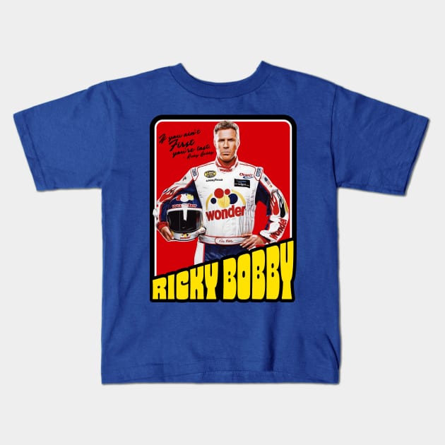 Ricky Bobby Trading Card Kids T-Shirt by darklordpug